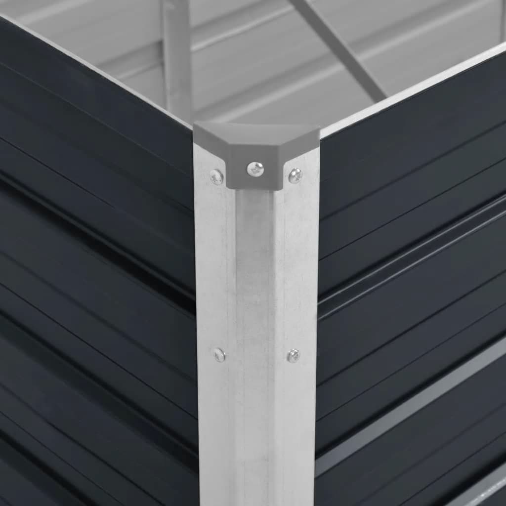 Arriate De Acero Galvanizado Gris Antracita 100x40x77 Cm_5