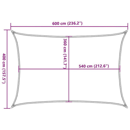 Vidaxl Toldo De Vela Hdpe Rojo 160 G/m² 4x6 M_2
