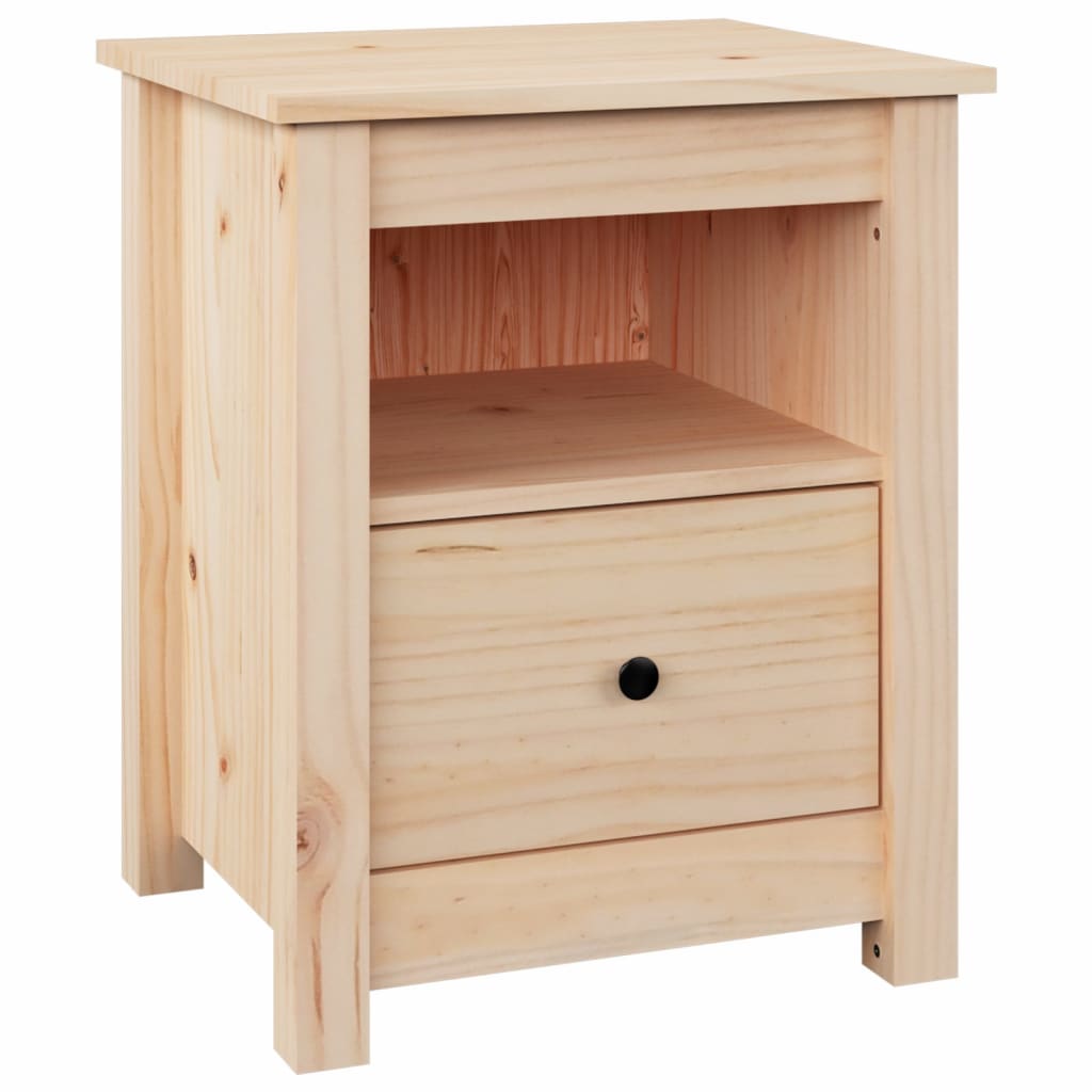 Mesitas De Noche 2 Uds Madera Maciza De Pino 40x35x49 Cm_3
