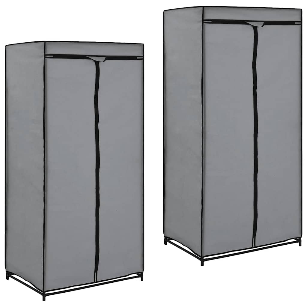 Armarios 2 Unidades Gris 75x50x160 Cm_1