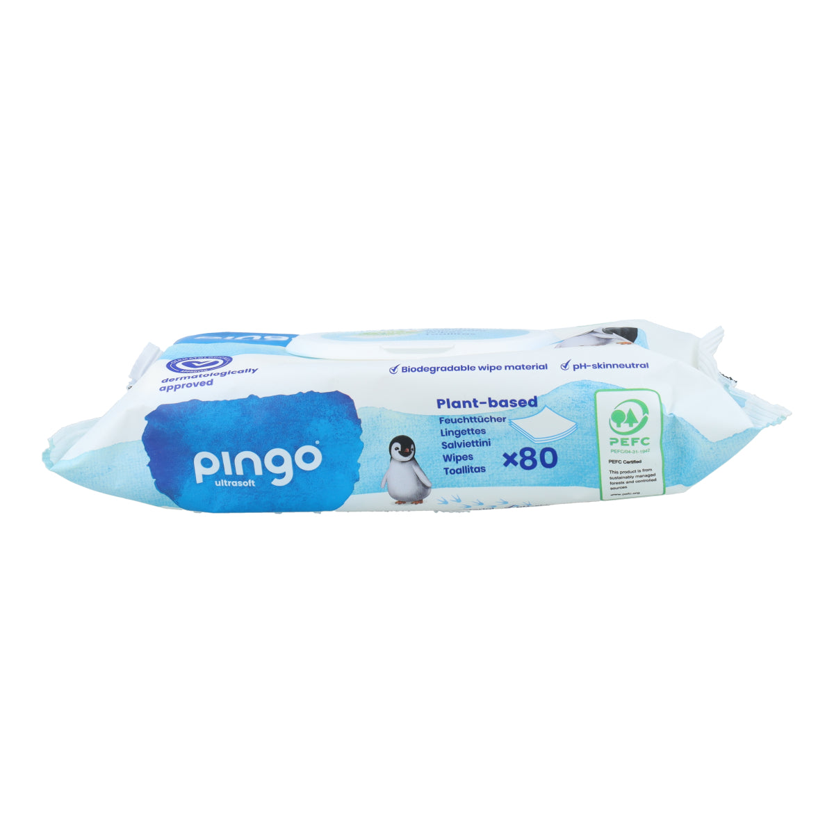 Toallitas húmedas de bebé 100% biodegradables 80 uds Pingo