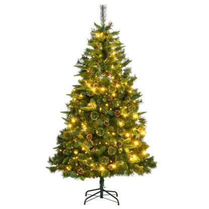 Vidaxl Árbol De Navidad Artificial Con Bisagras 300 Leds 240 Cm_0