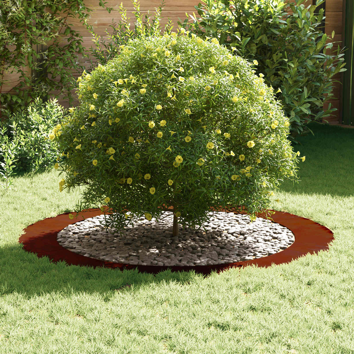Adecuado Para Anillos De Árbol Plano 5 Uds. Oxidado Ø90/120 Cm_2