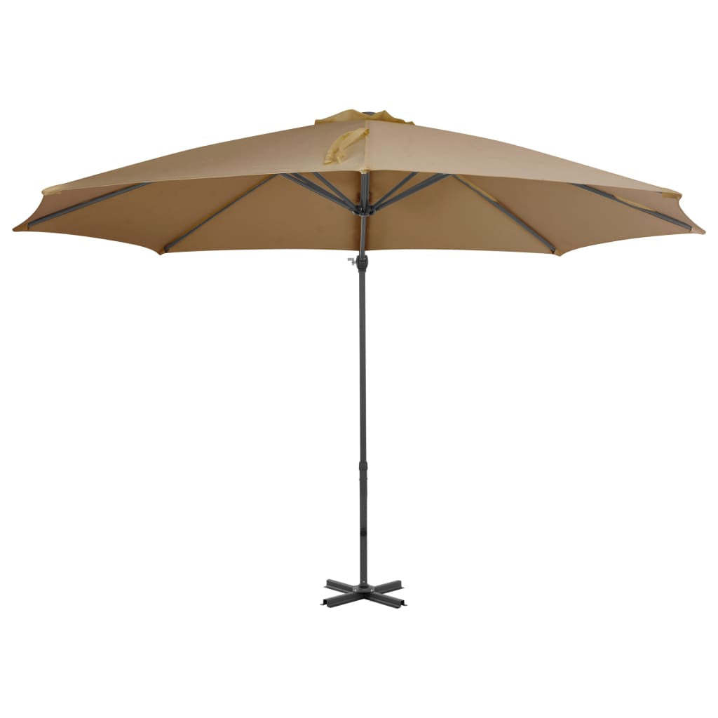 Vidaxl Sombrilla De Jardín Voladiza Palo De Aluminio Taupe 300 Cm_1