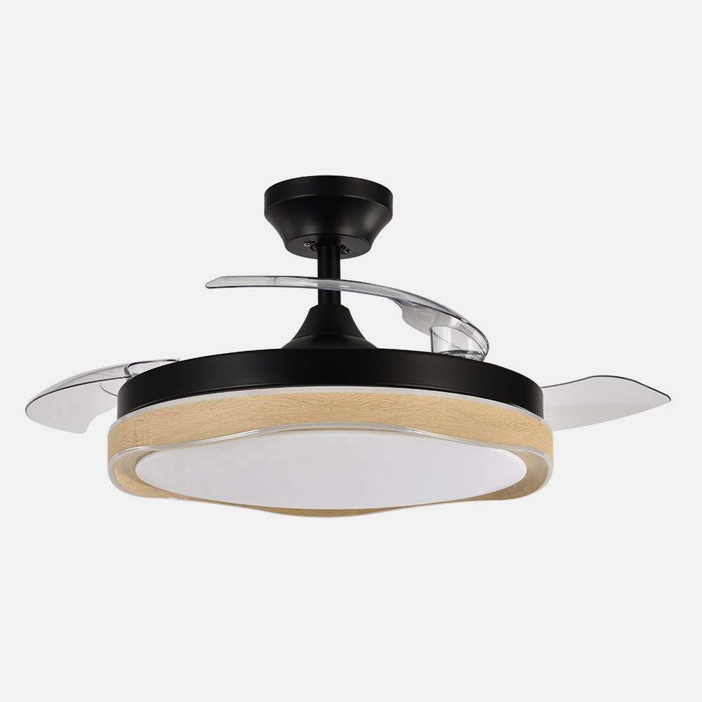 Ventilador Dc Blondi Negro/madera 3aspas107d 7200lm 6vel 3000k,4500k,6000k Remoto+temporizador+memoria_2
