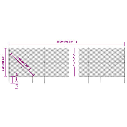Cerca De Alambre Con Pinchos De Anclaje Plateado 1,6x25 M / Vetonek_3