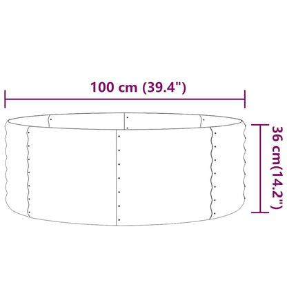 Jardinera Arriate Acero Galvanizado Antracita 100x100x36cm_3