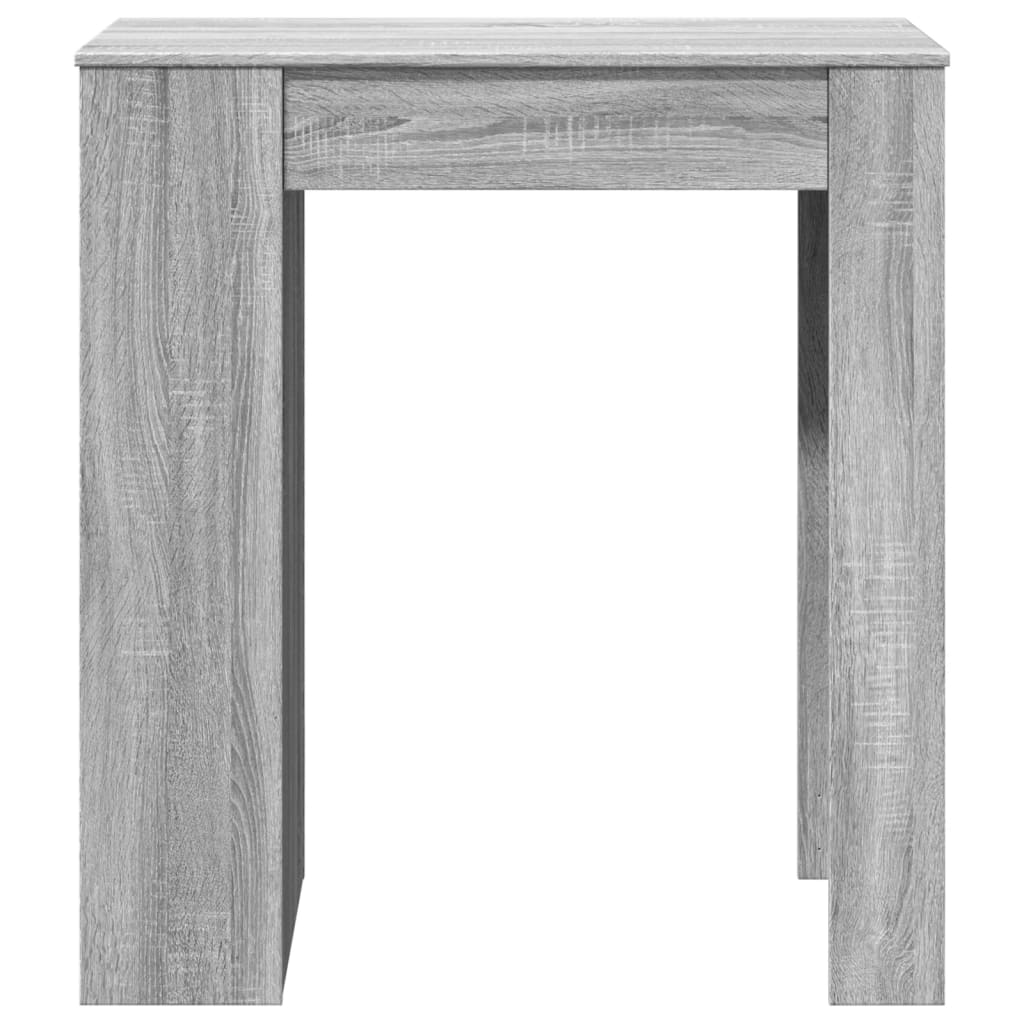 Mesa Alta Bar Con Estantes Madera Gris Sonoma 95x47x103,5 Cm_2