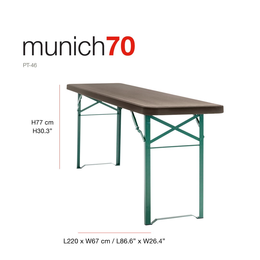 Zown Mesa Cervecera Plegable 220 X 70 Cm Munich70_1