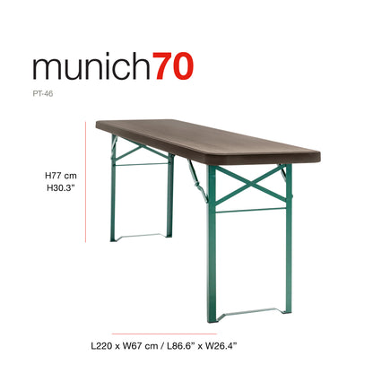 Zown Mesa Cervecera Plegable 220 X 70 Cm Munich70_1