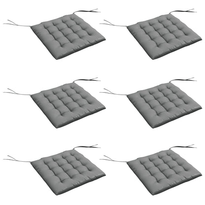 Outsunny Juego De 6 Cojines Para Sillas De Comedor 40x40 Cm Gris Oscuro_0