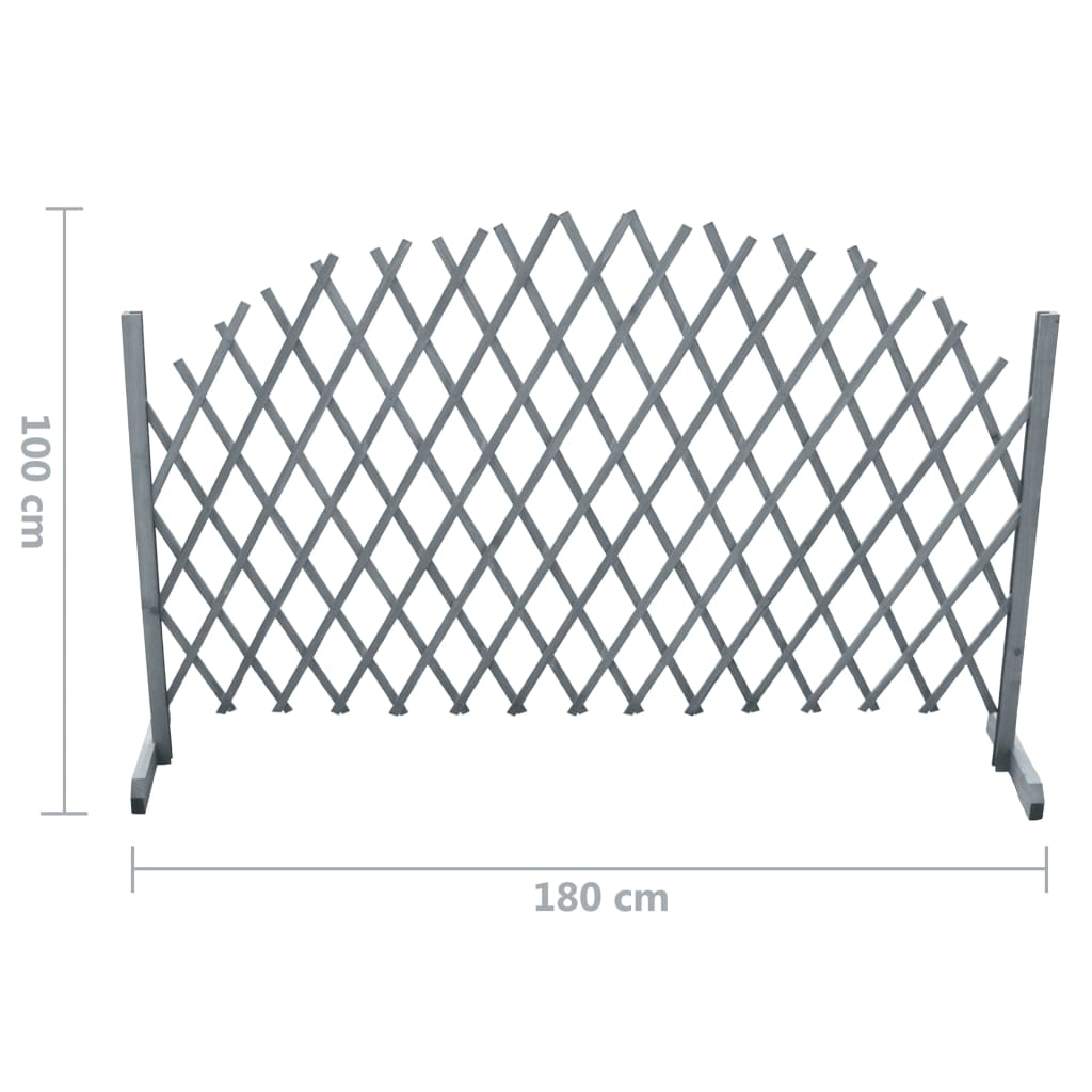 Valla De Enrejado De Madera Maciza De Abeto Gris 1,8x1 M / Vetonek_2