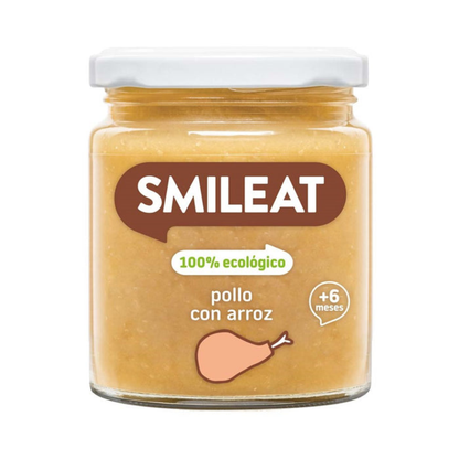 Tarrito BIO pollo con arroz +6 meses Smileat, 230g