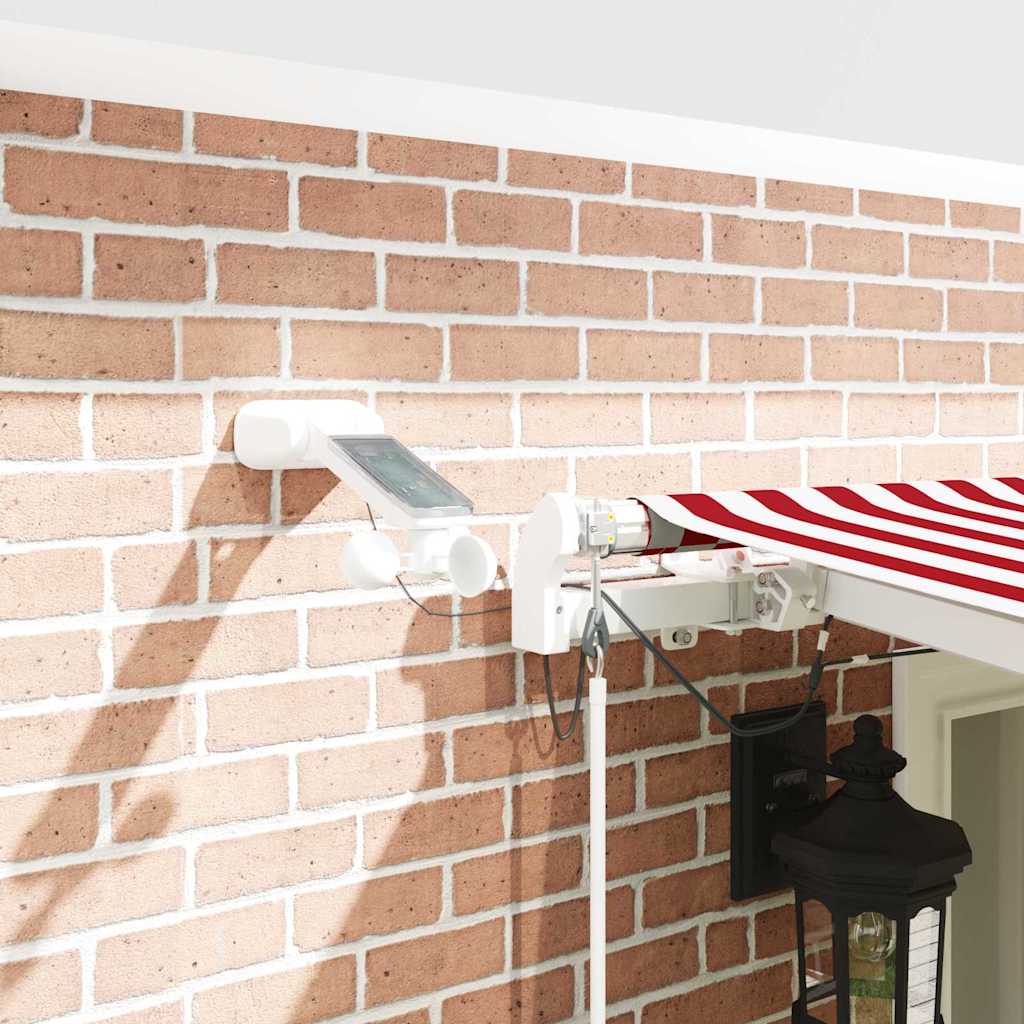 Toldo Retráctil Rojo Y Blanco 600 X 350 Cm Poliéster_3