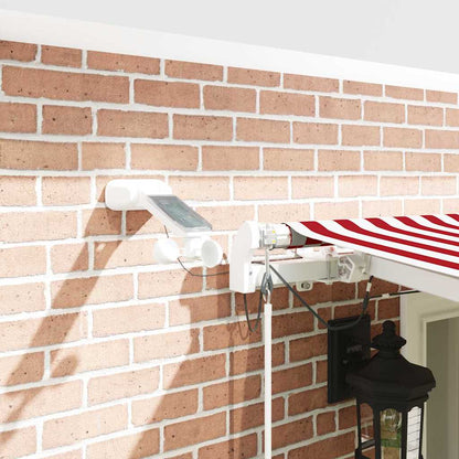Toldo Retráctil Rojo Y Blanco 600 X 350 Cm Poliéster_3