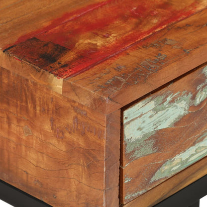 Mesa Auxiliar Forma De U Madera Maciza Reciclada 45x30x61 Cm_3