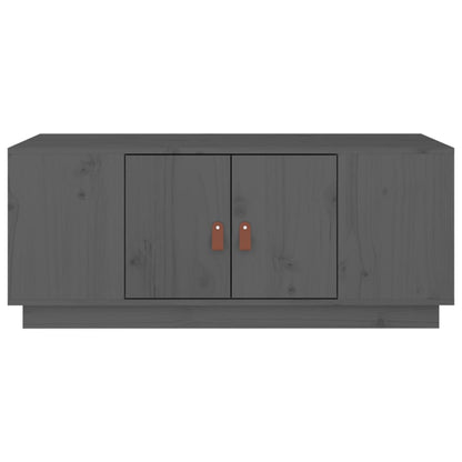 Mesa De Centro De Madera Maciza De Pino Gris 100x50x41 Cm_4