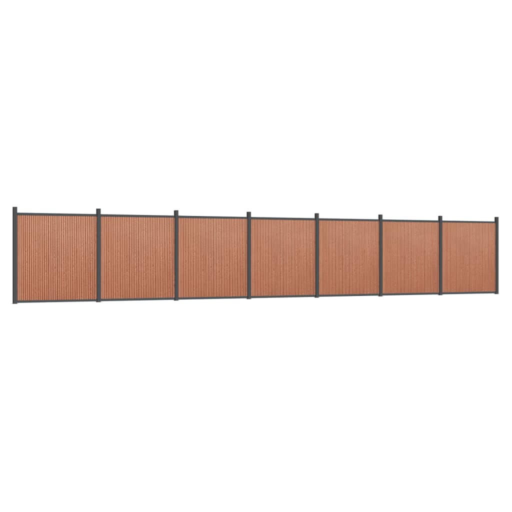 Panel De Valla Wpc Marrón 1218x186 Cm / Vetonek_2