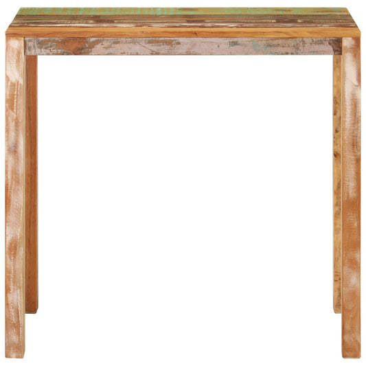 Mesa Alta De Bar Madera Maciza Reciclada 112x55x108 Cm_0
