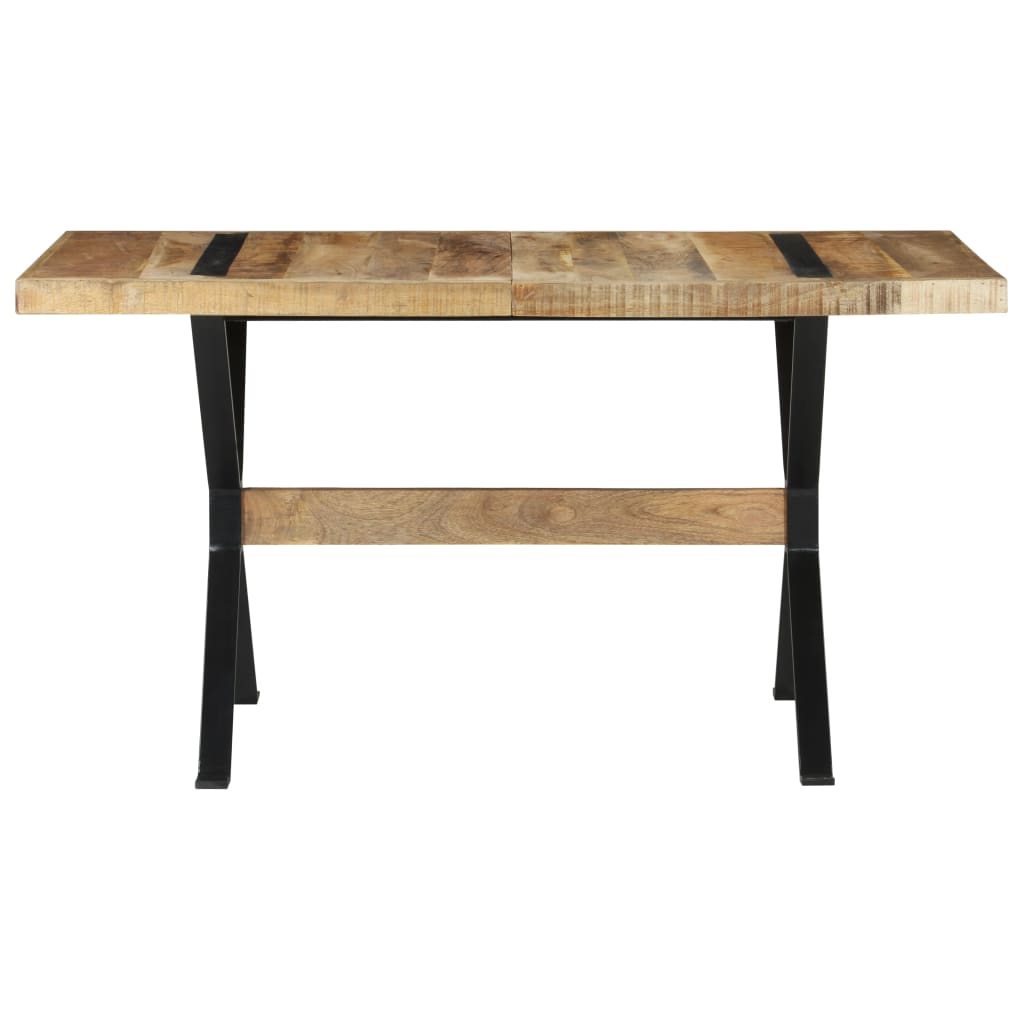Mesa De Comedor Madera De Mango Rugosa 140x70x76 Cm_0