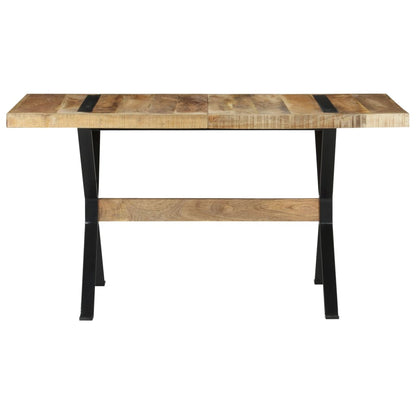 Mesa De Comedor Madera De Mango Rugosa 140x70x76 Cm_0