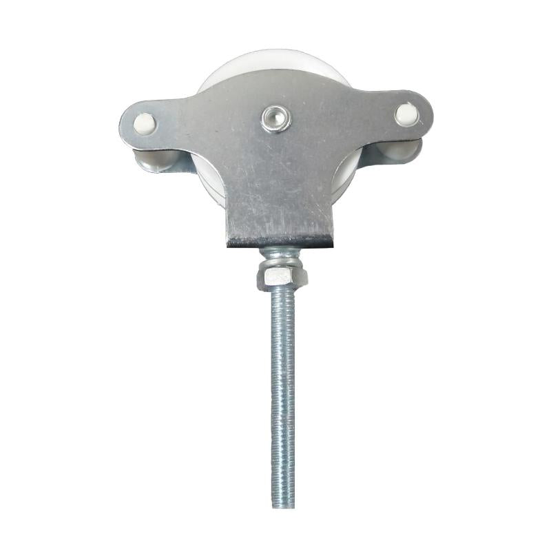 Polea Tendedero Wolfpack Zincado 60 Mm. Roldana Plástico Con Tornillo_0