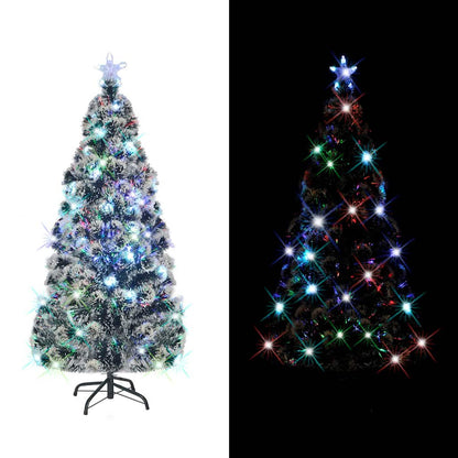 Vidaxl Árbol De Navidad Artificial Con Soporte/led Fibra Óptica 150 Cm_1