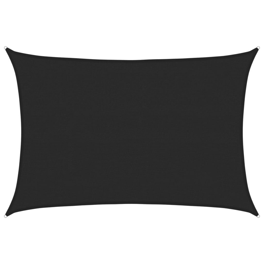 Vidaxl Toldo De Vela Hdpe Negro 160 G/m² 4x5 M_0