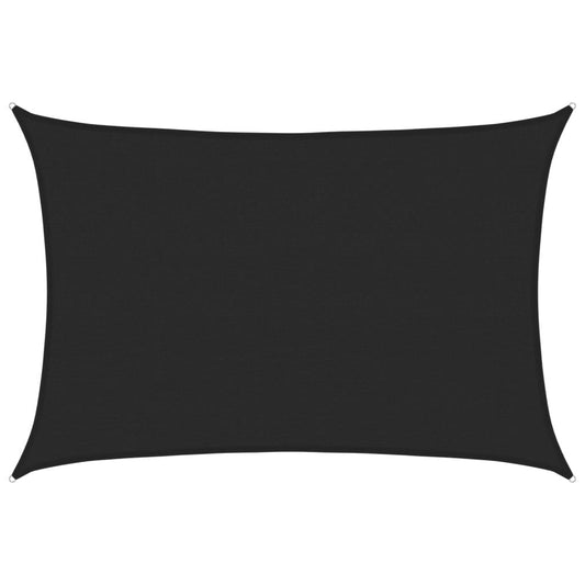 Vidaxl Toldo De Vela Hdpe Negro 160 G/m² 4x5 M_0