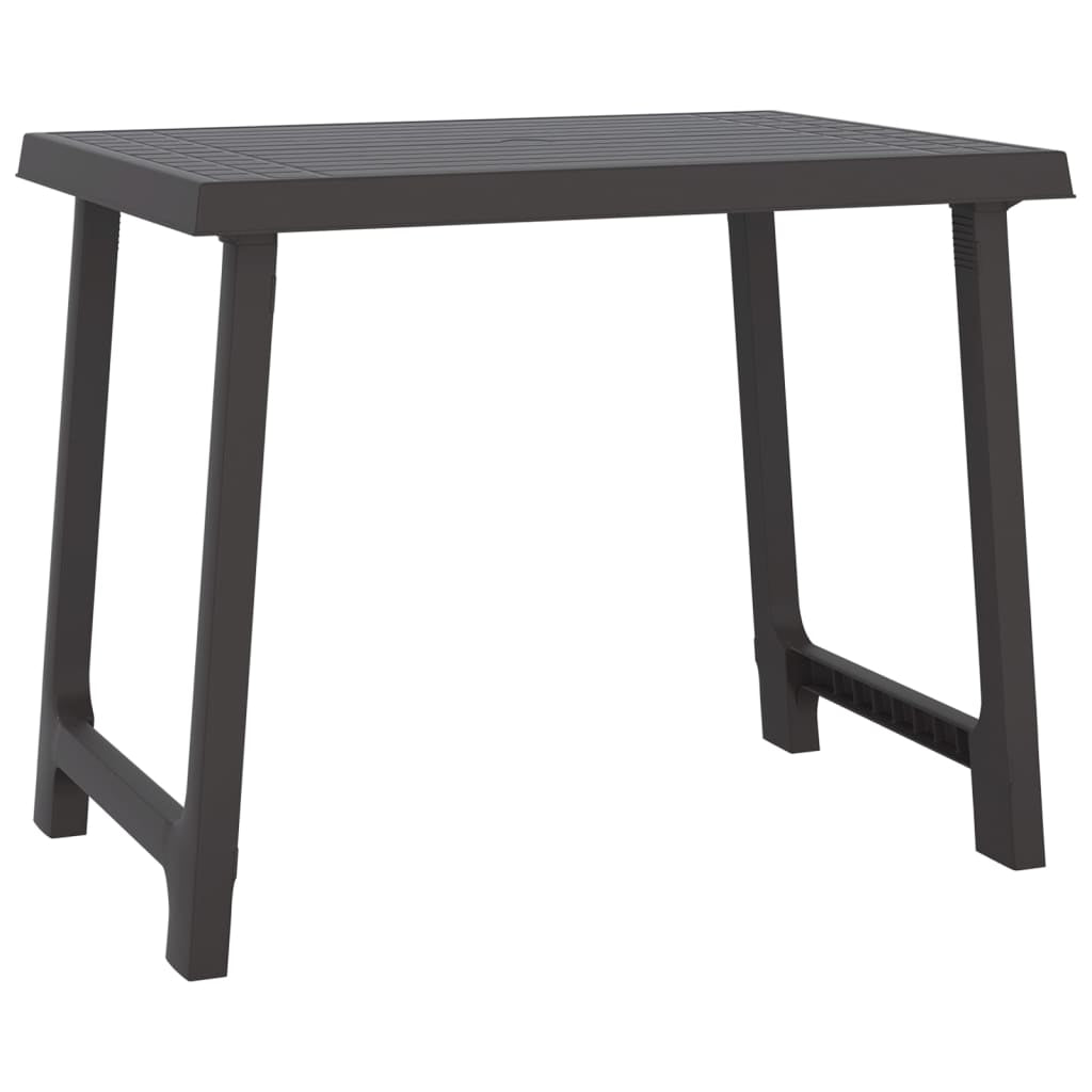 Vidaxl Mesa De Camping Aspecto De Madera Pp Gris Antracita 79x56x64 Cm_0