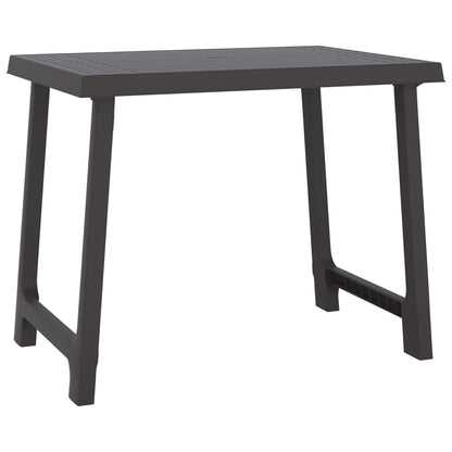 Vidaxl Mesa De Camping Aspecto De Madera Pp Gris Antracita 79x56x64 Cm_0