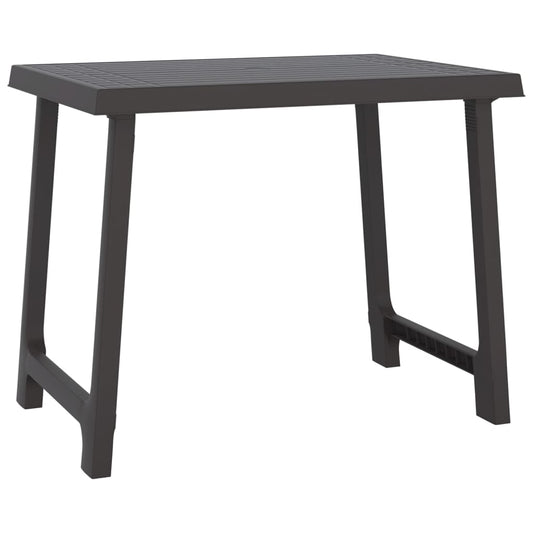 Vidaxl Mesa De Camping Aspecto De Madera Pp Gris Antracita 79x56x64 Cm_0