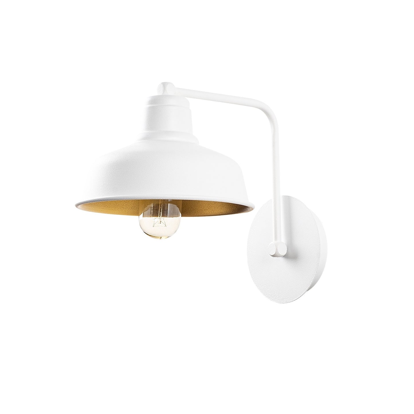 Aplique De Pared, Metal , Blanco, 19x27x24, Casquillo E 27 Max 40 W_0