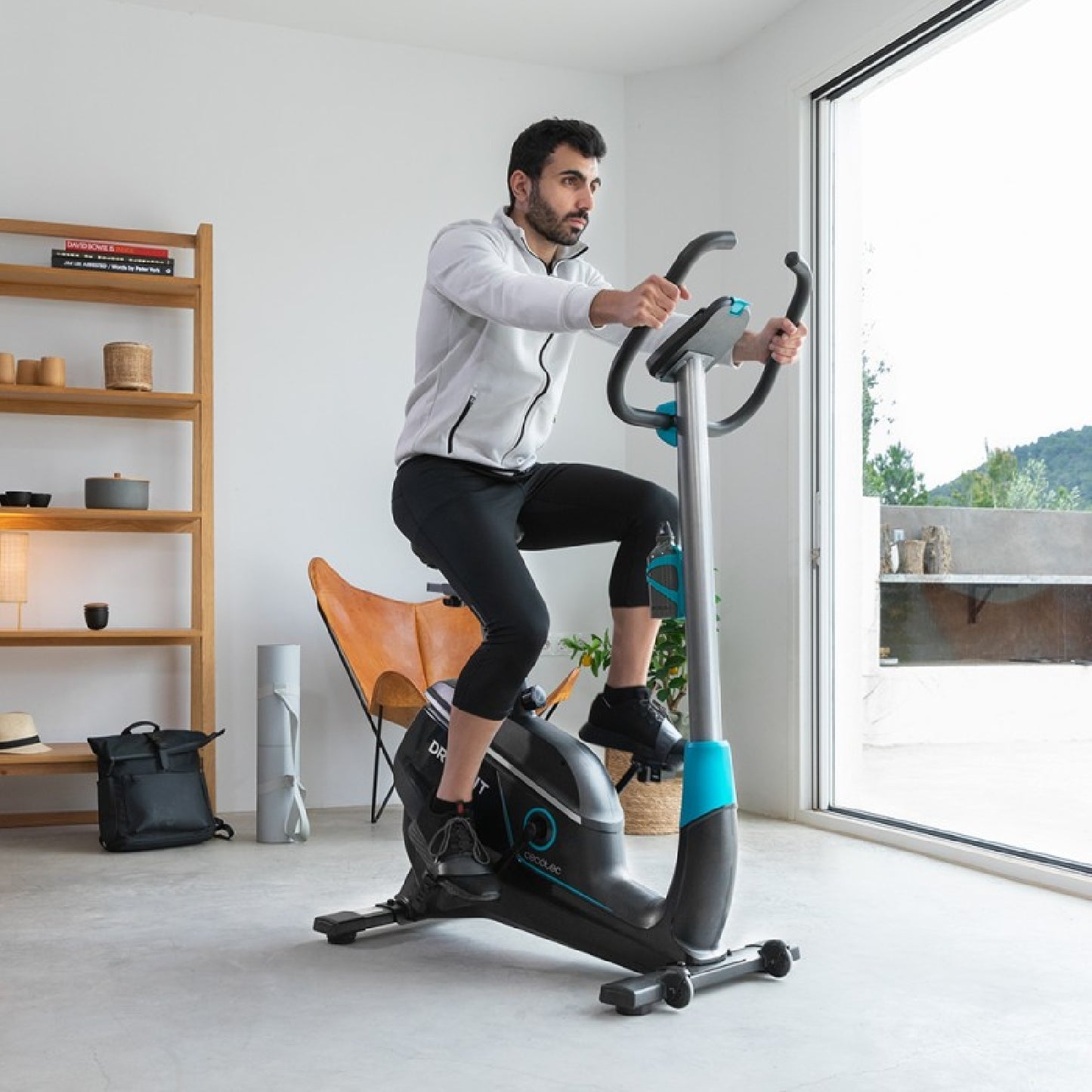 Cecotec Bicicleta Estática Drumfit Cycle 9000 Talos Pro. Resistencia Magnética Regulable Con Motor Manillar Con Sensor D_1