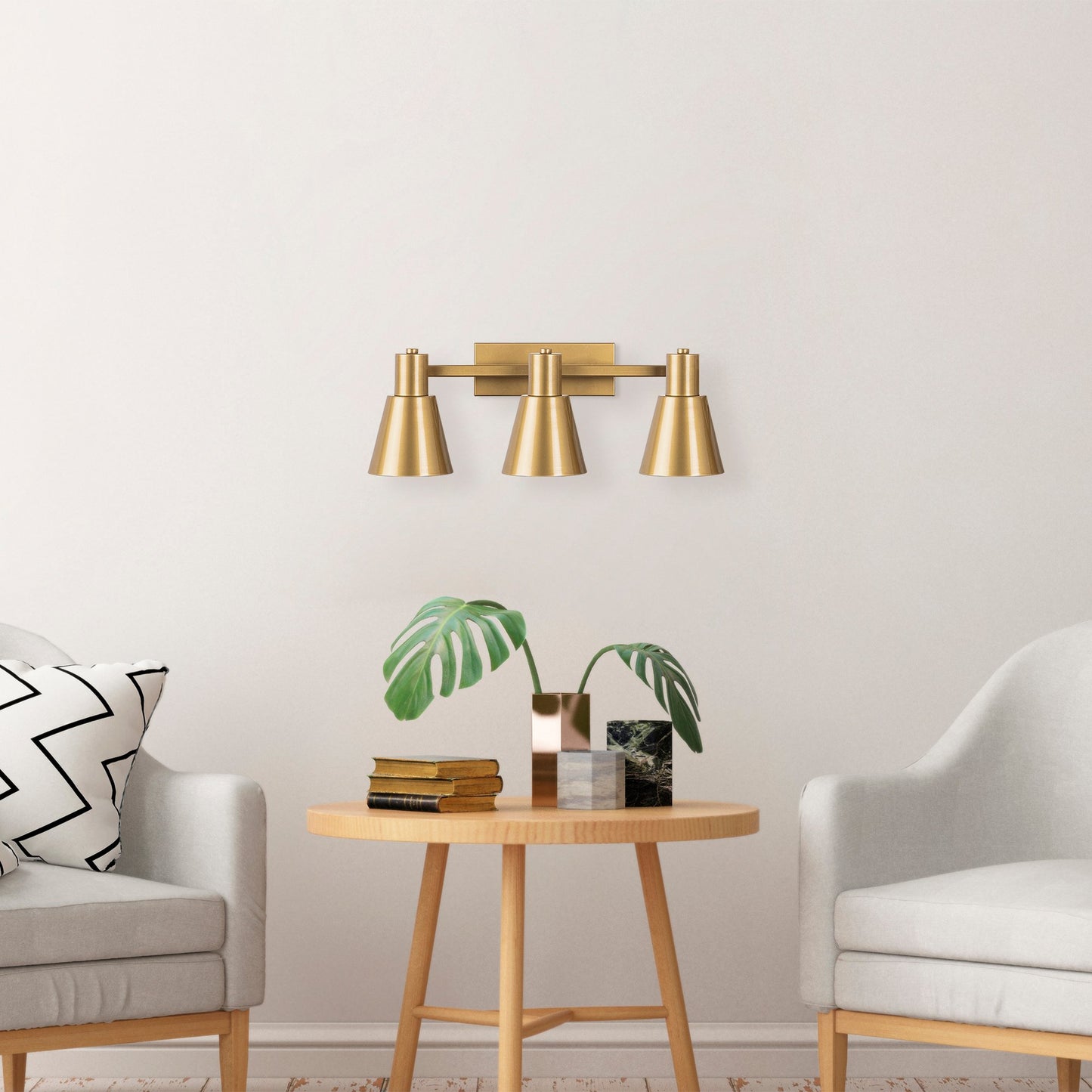 Aplique De Pared, Metal , Oro, 60x21x21, Casquillo 3 X E27 Max 40 W_3