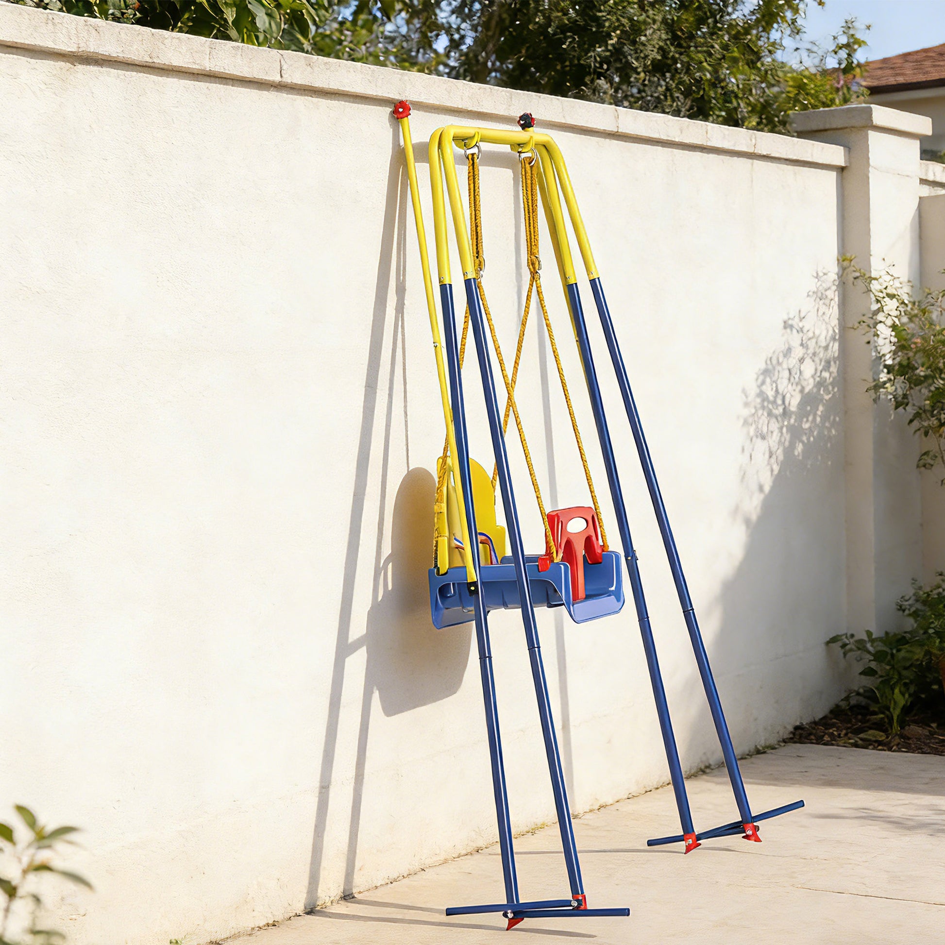 Aiyaplay Columpio Para Bebés 3 En 1 Con Cuerdas Ajustables Azul_3