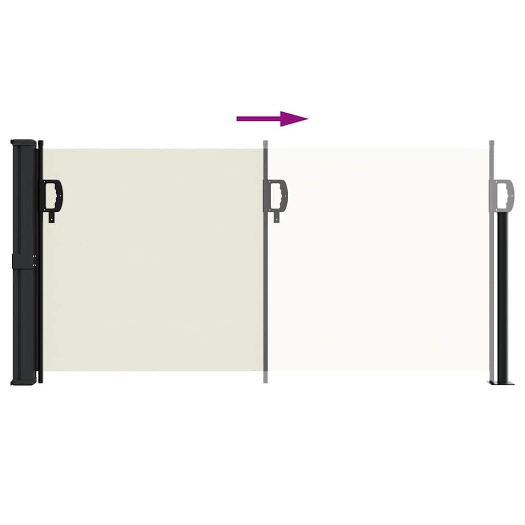 Vidaxl Toldo Lateral Retráctil Crema 100x500 Cm_4