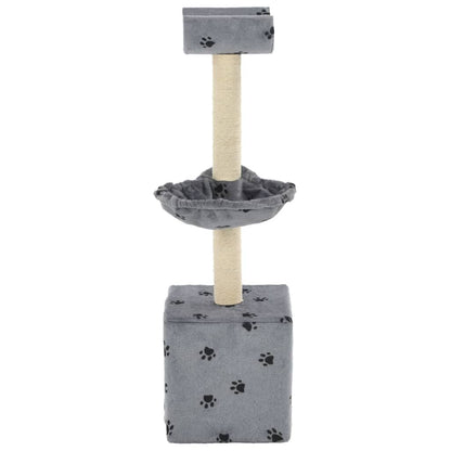 Vidaxl Rascador Para Gatos Con Poste De Sisal 105 Cm Huellas Gris_2