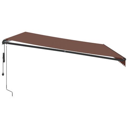 Toldo Retráctil Automático Marrón 500x350 Cm_3