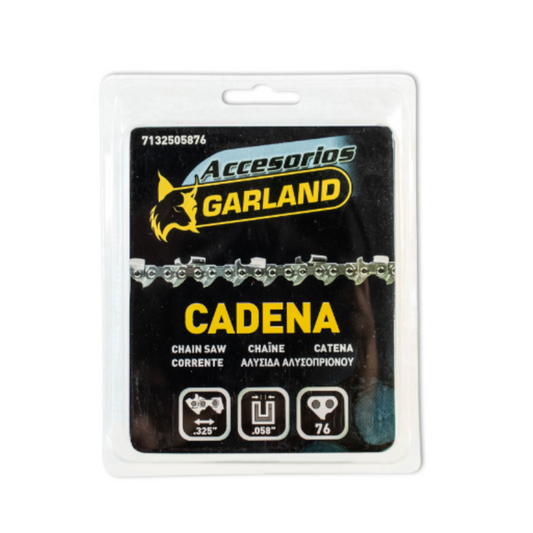 Garland - 7132505876 Accesorio Para Motoazadas - Cadena Cortada De 76 Eslabones Con Paso De 0.325 Y Espesor De 0.058 (1,5 Mm.)_0