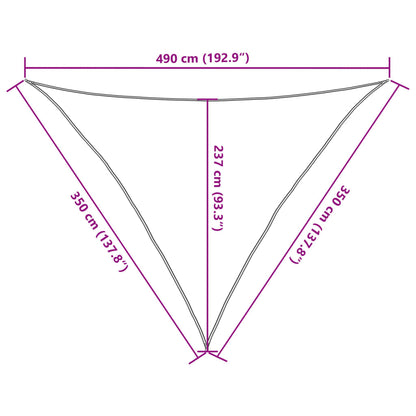 Vidaxl Toldo De Vela Gris Antracita Hdpe 160 G/m² 3,5x3,5x4,9 M_2