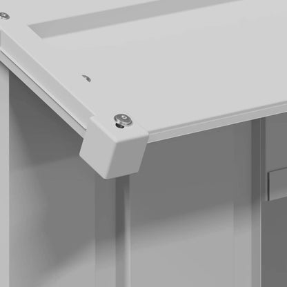 Caseta Para Perros Con Techo Acero Galvanizado 85x107x81 Cm_5
