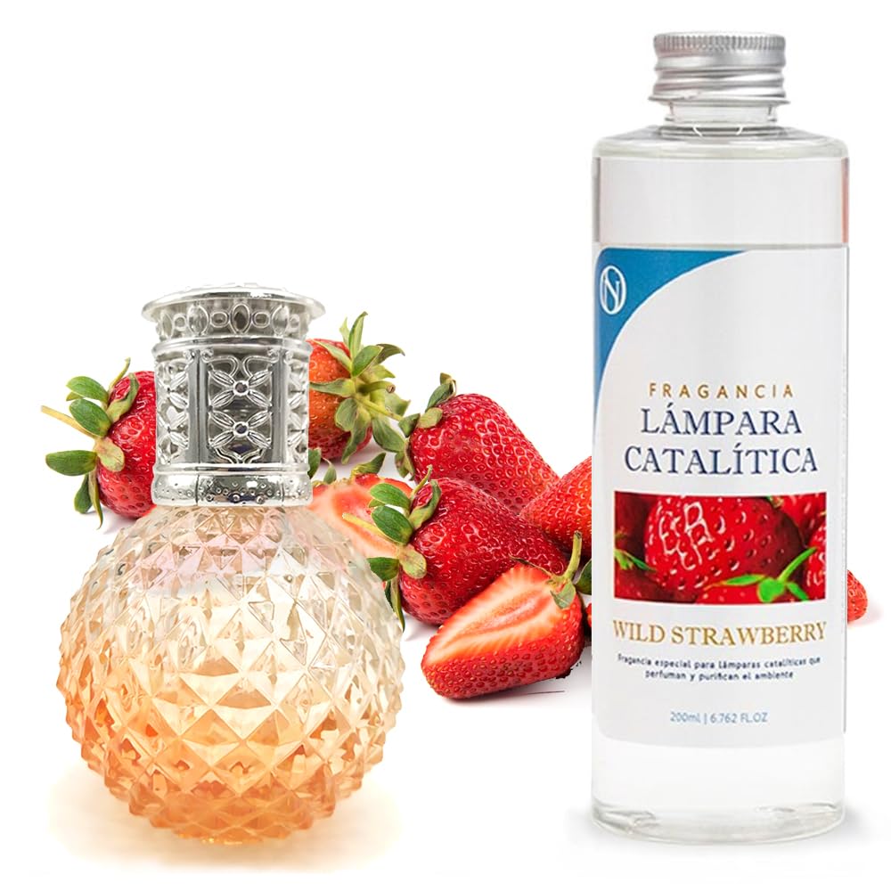 Lámpara Catalítica Orange Diamonds + Aroma Wild Strawberry 500 Ml - Elimina Malos Olores, Impurezas Y Perfuma_0