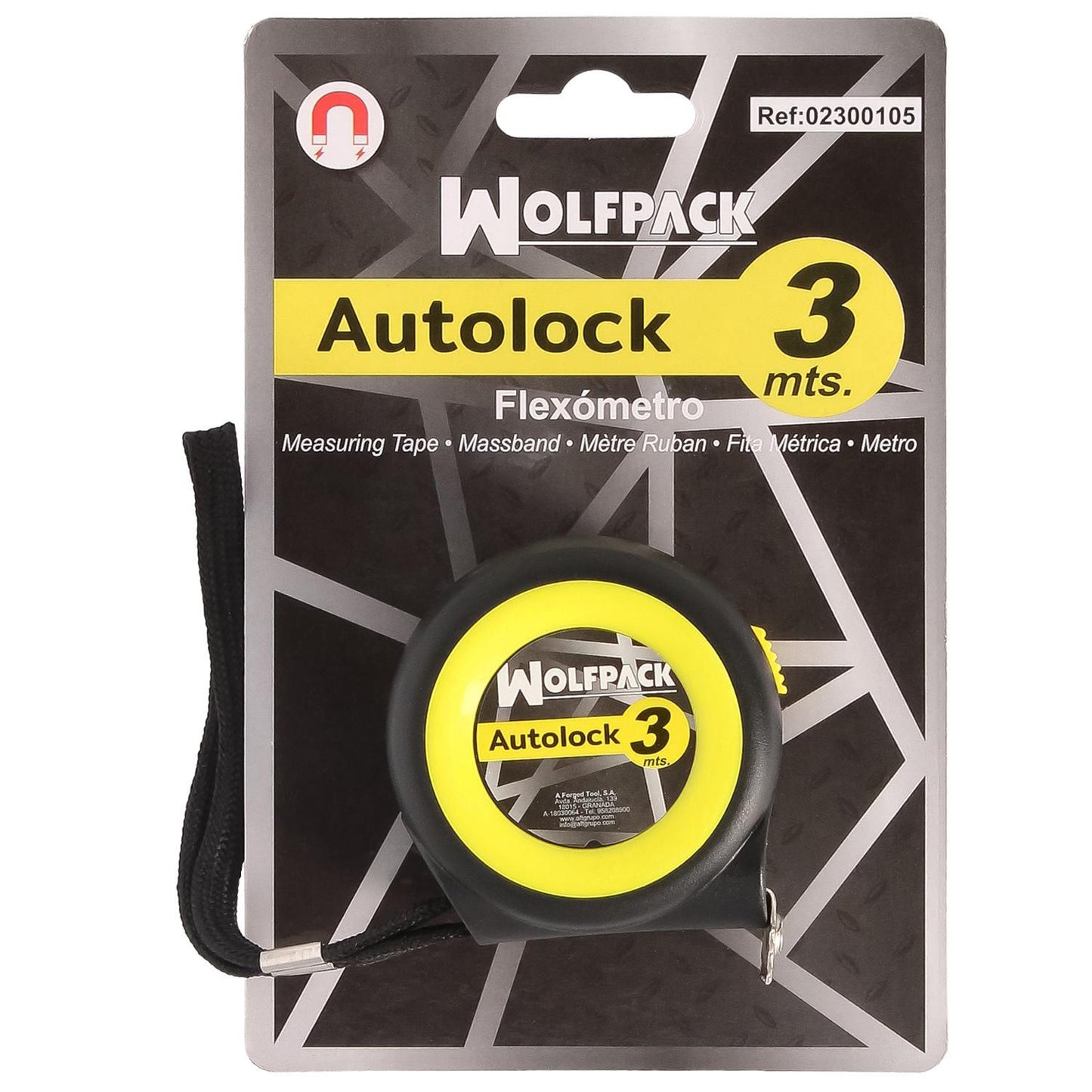Flexometro Sistema Autolock Con Freno Automatico Longitud 3 Metros Ancho Cinta 16 Mm. Magnetico. Cinta Metrica Freno Automatico_3