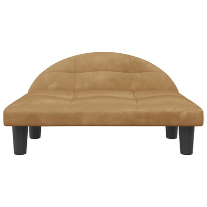 Cama Para Perros De Terciopelo Marrón 70x52x30 Cm / Vetonek_5