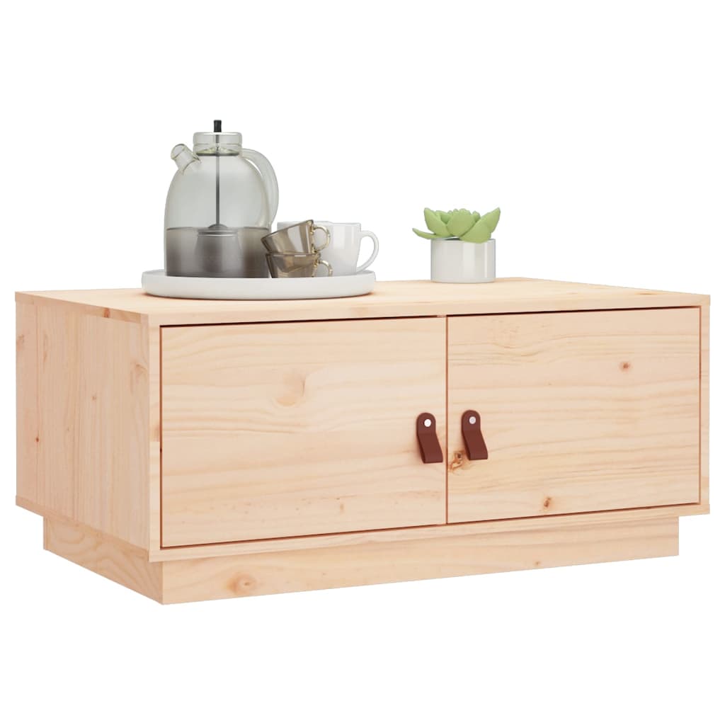 Mesa De Centro De Madera Maciza De Pino 80x50x35 Cm_3