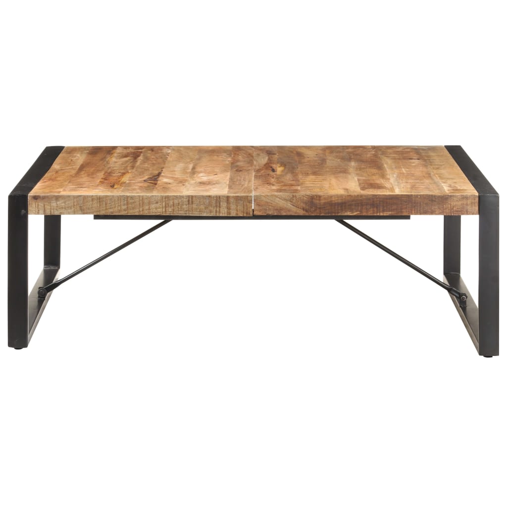 Mesa De Centro Madera De Mango Rugosa 120x120x40 Cm_0
