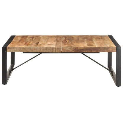 Mesa De Centro Madera De Mango Rugosa 120x120x40 Cm_0