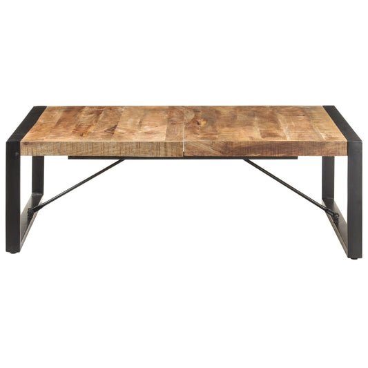 Mesa De Centro Madera De Mango Rugosa 120x120x40 Cm_0