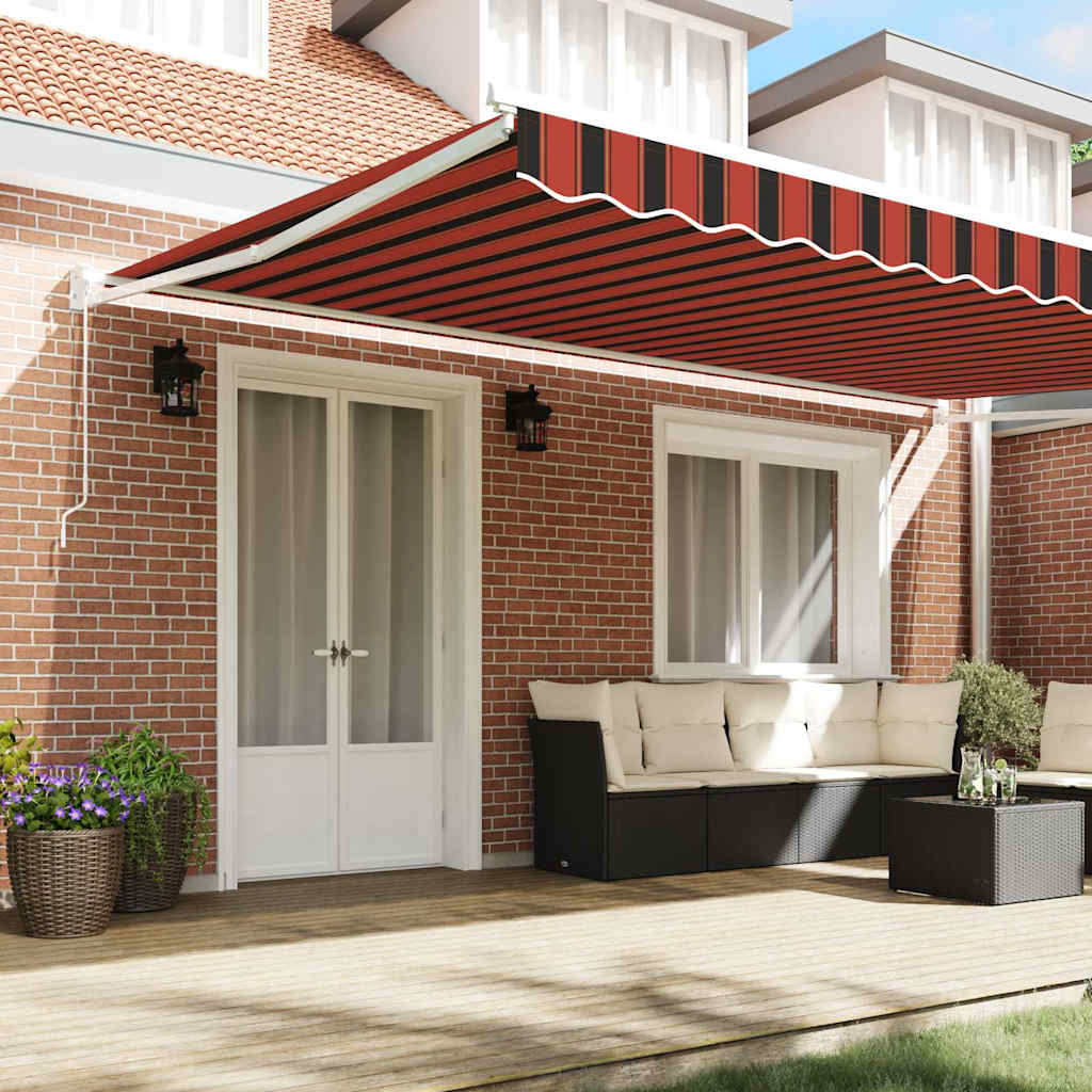 Toldo Retráctil Naranja Y Marrón 500 X 300 X 165 Cm_2